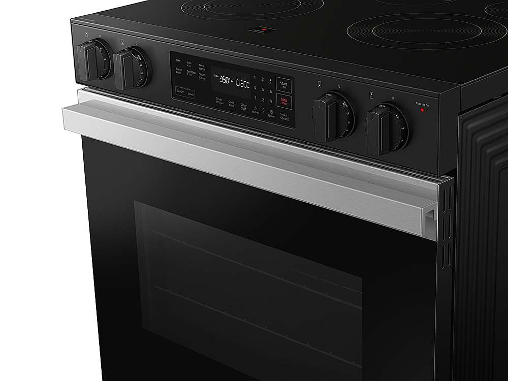 Alt View 17. Samsung - OPEN BOX Bespoke 6.3 Cu. Ft. Slide-In Electric Range with Precision Knobs - Stainless Steel.
