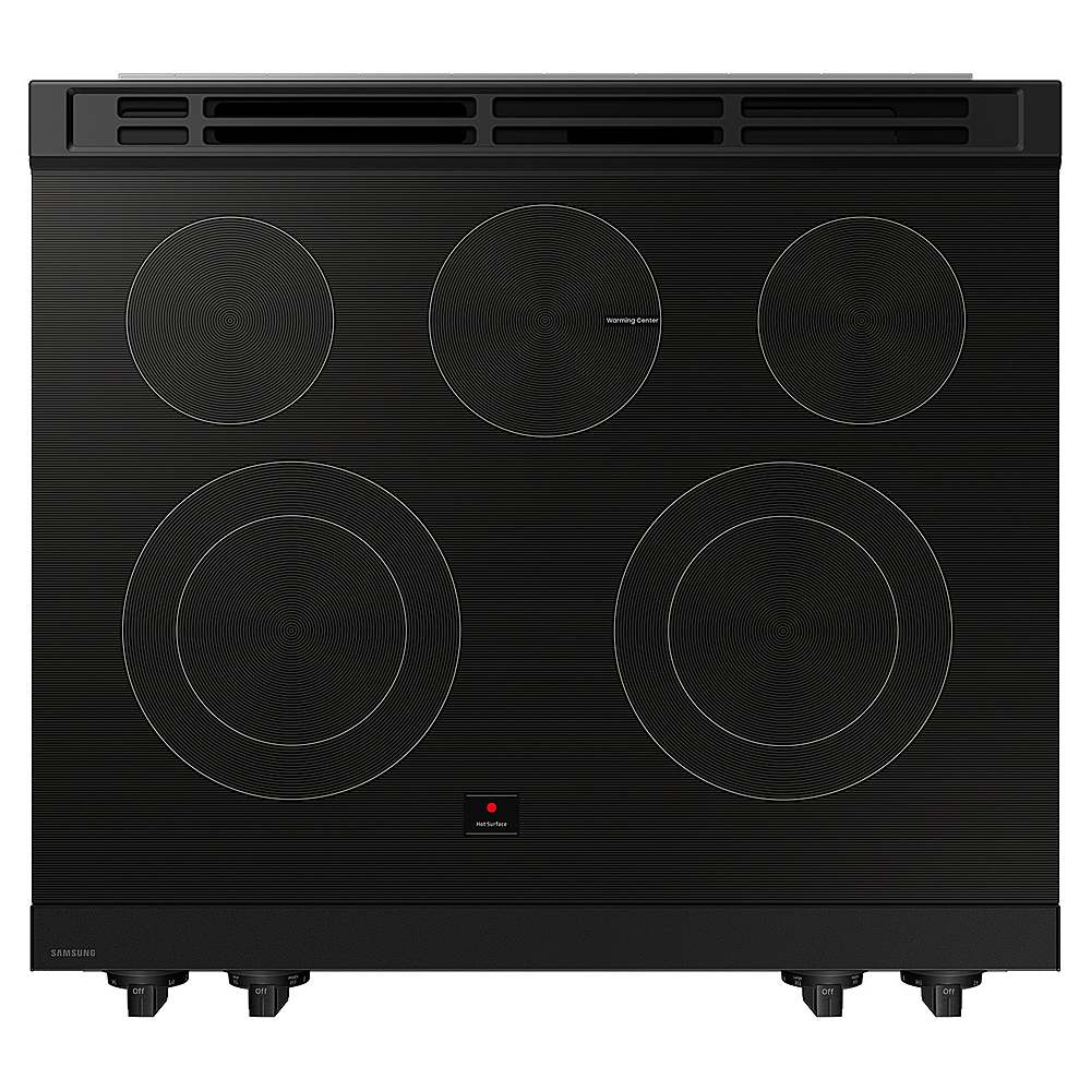 Alt View 19. Samsung - OPEN BOX Bespoke 6.3 Cu. Ft. Slide-In Electric Range with Precision Knobs - Stainless Steel.