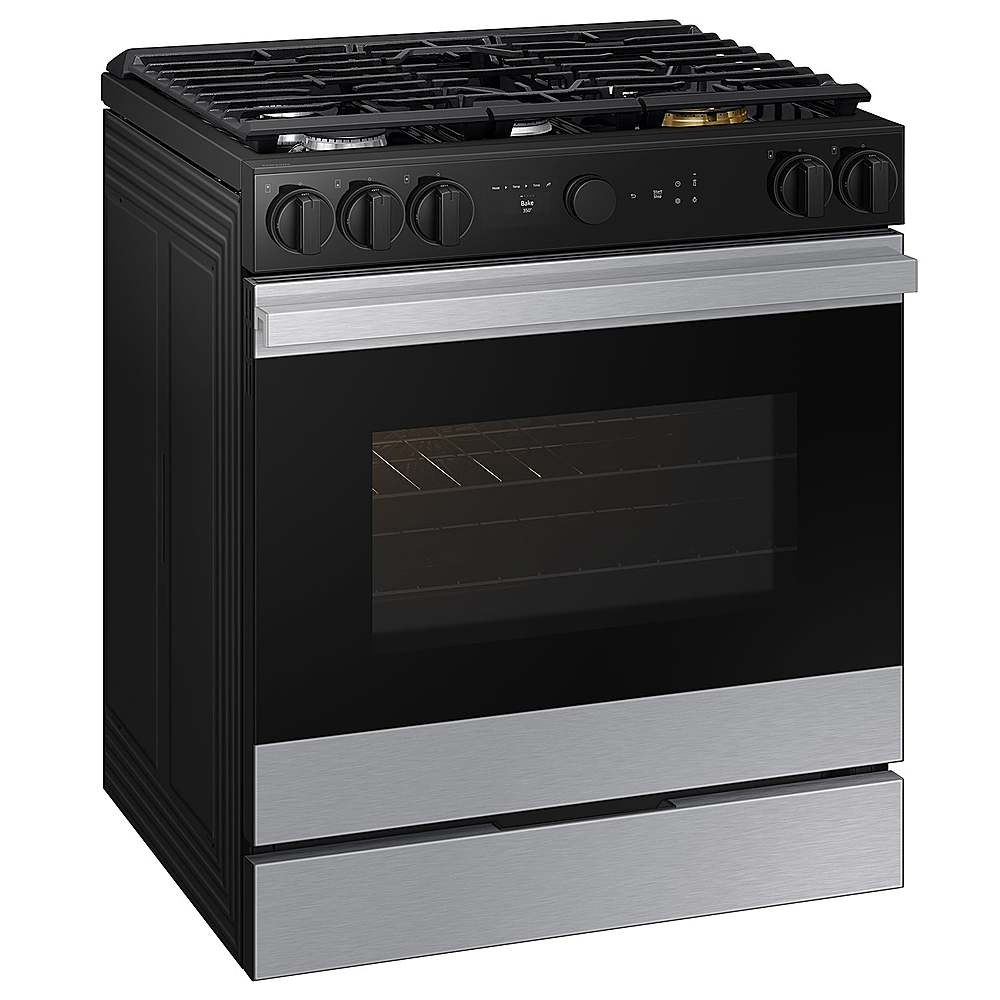 Alt View 11. Samsung - OPEN BOX Bespoke 6.0 Cu. Ft. Slide-In Gas Range with Air Sous Vide - Stainless Steel.