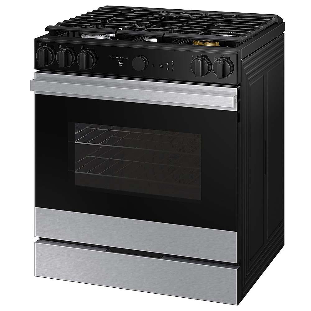 Alt View 12. Samsung - OPEN BOX Bespoke 6.0 Cu. Ft. Slide-In Gas Range with Air Sous Vide - Stainless Steel.