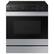Front. Samsung - OPEN BOX Bespoke 6.3 Cu. Ft. Slide-In Electric Range with Smart Oven Camera - Stainless Steel.