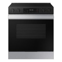 Samsung - OPEN BOX Bespoke 6.3 Cu. Ft. Slide-In Electric Range with Air Fry - Stainless Steel - Front_Zoom