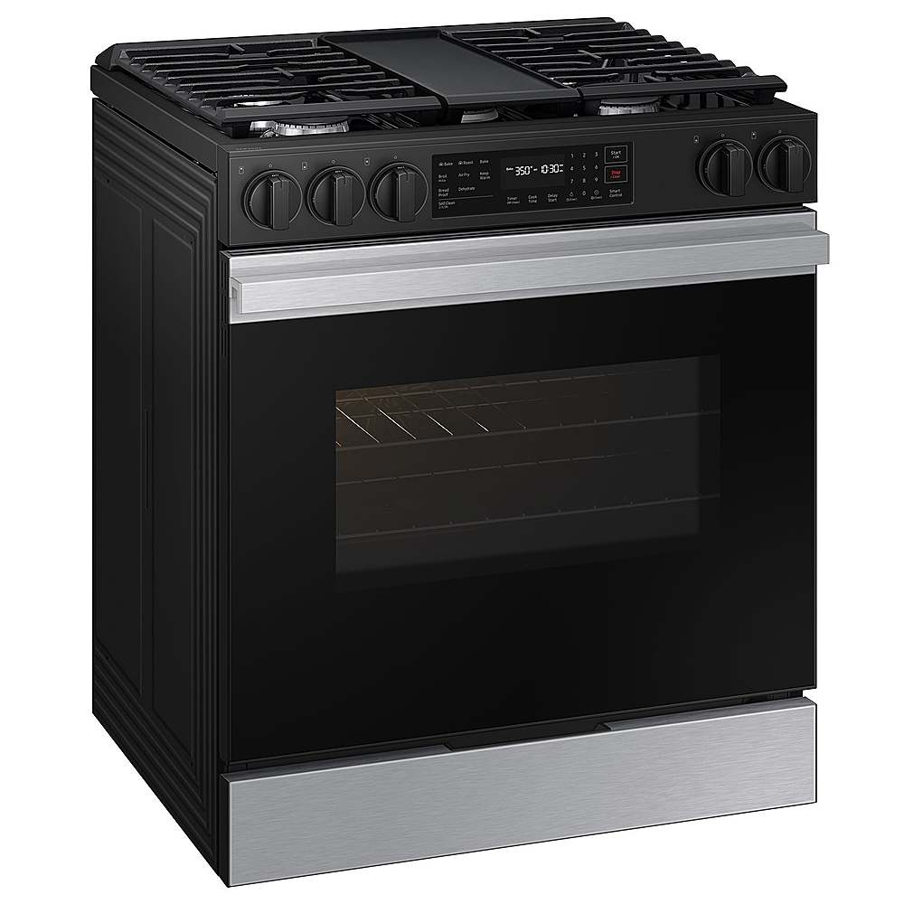 Alt View 11. Samsung - OPEN BOX Bespoke 6.0 Cu. Ft. Slide-In Gas Range with Air Fry - Stainless Steel.