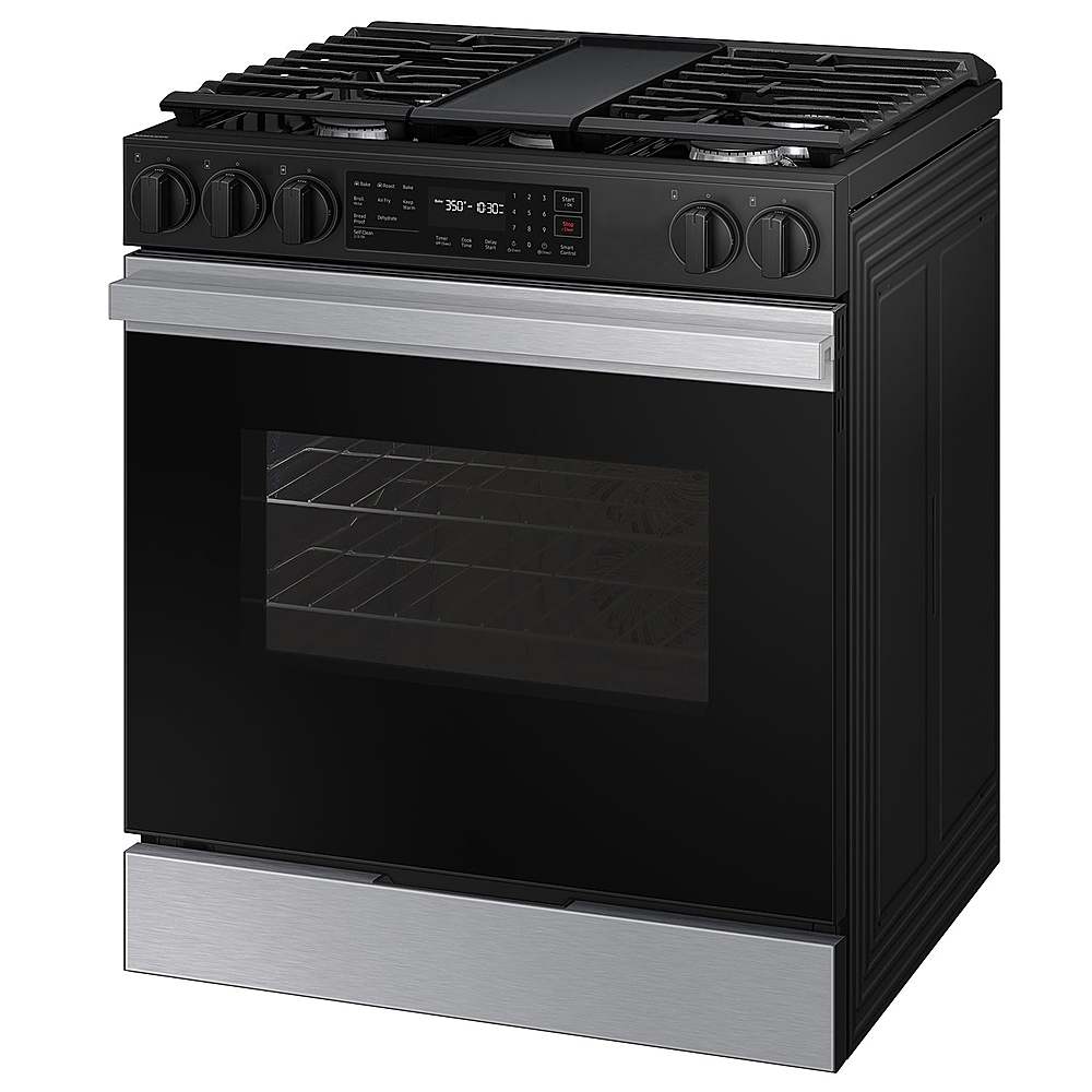 Alt View 12. Samsung - OPEN BOX Bespoke 6.0 Cu. Ft. Slide-In Gas Range with Air Fry - Stainless Steel.