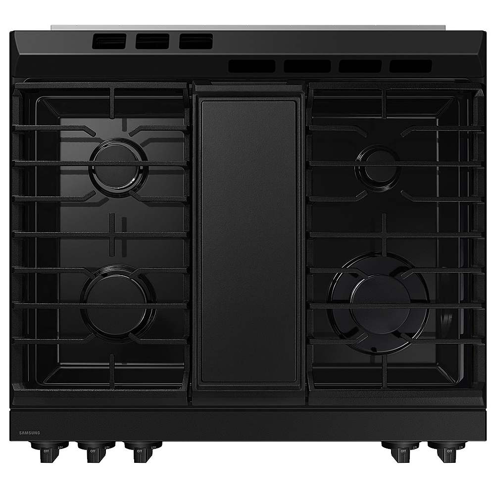 Alt View 18. Samsung - OPEN BOX Bespoke 6.0 Cu. Ft. Slide-In Gas Range with Air Fry - Stainless Steel.