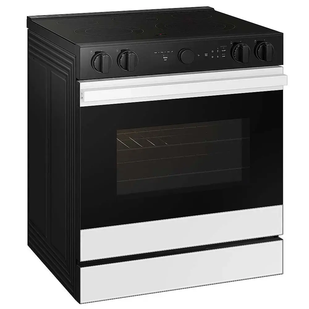 Samsung OPEN BOX Bespoke 6.3 Cu. Ft. Slide In Electric Range with Smart ...