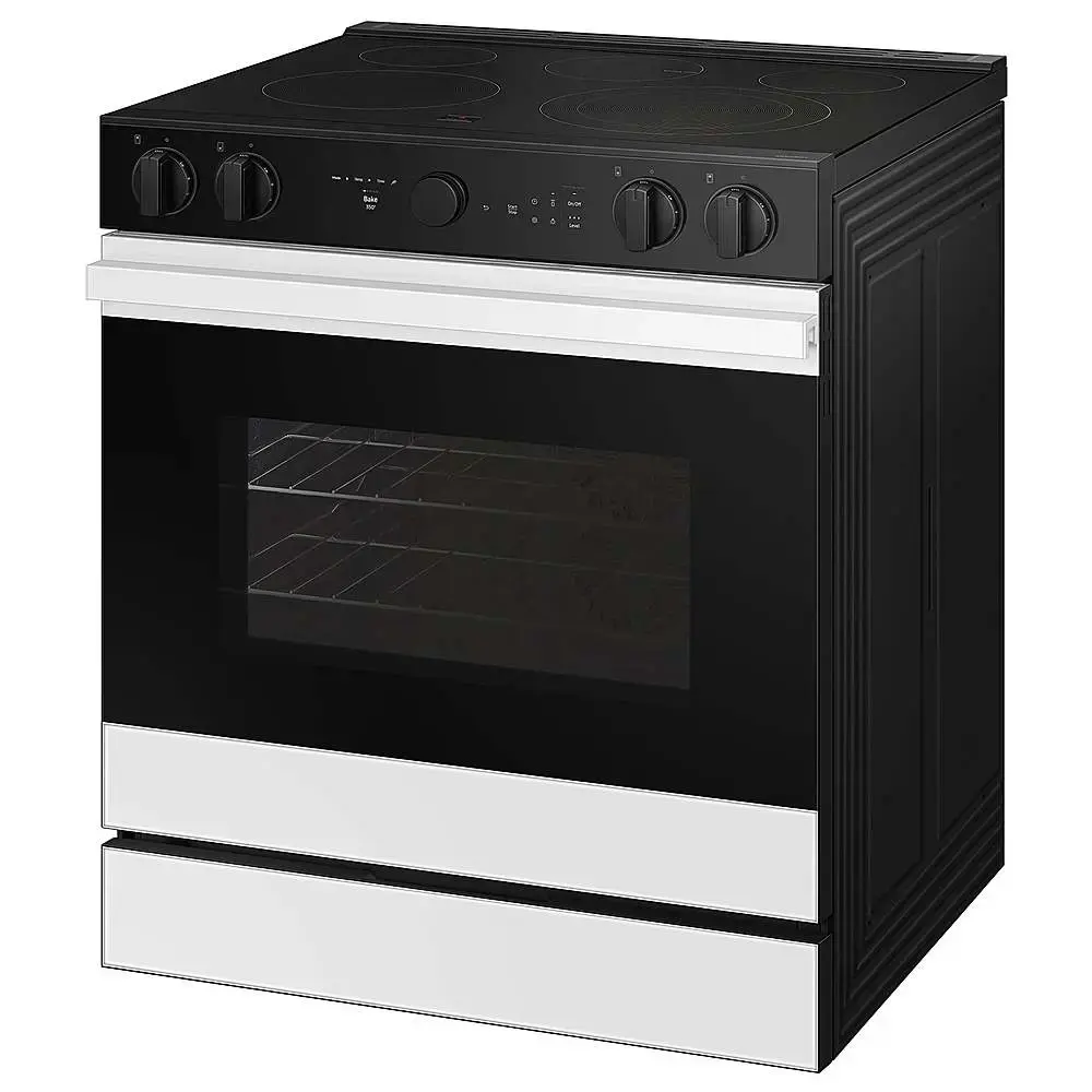 Samsung OPEN BOX Bespoke 6.3 Cu. Ft. Slide In Electric Range with Smart ...