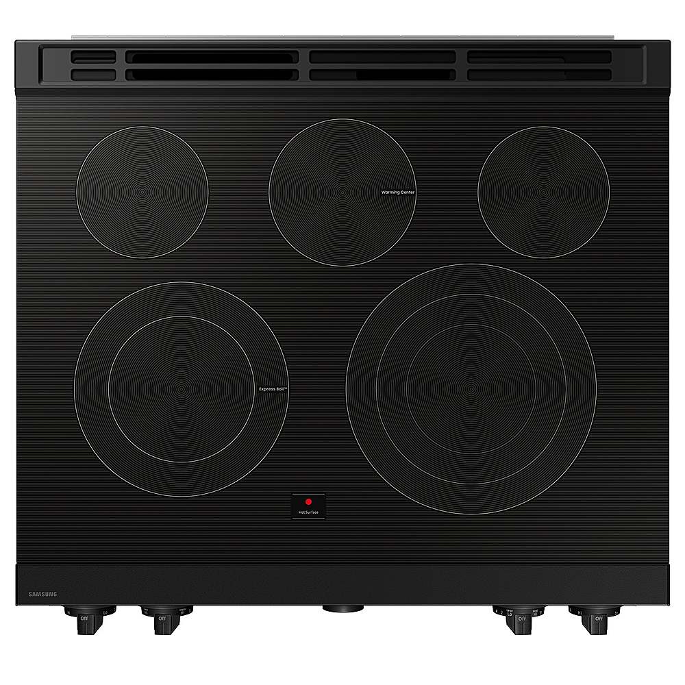 Alt View 19. Samsung - OPEN BOX Bespoke 6.3 Cu. Ft. Slide-In Electric Range with Smart Oven Camera - White Glass.