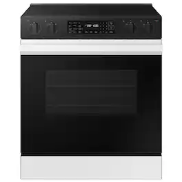 Samsung - OPEN BOX Bespoke 6.3 Cu. Ft. Slide-In Electric Range with Air Fry - White Glass