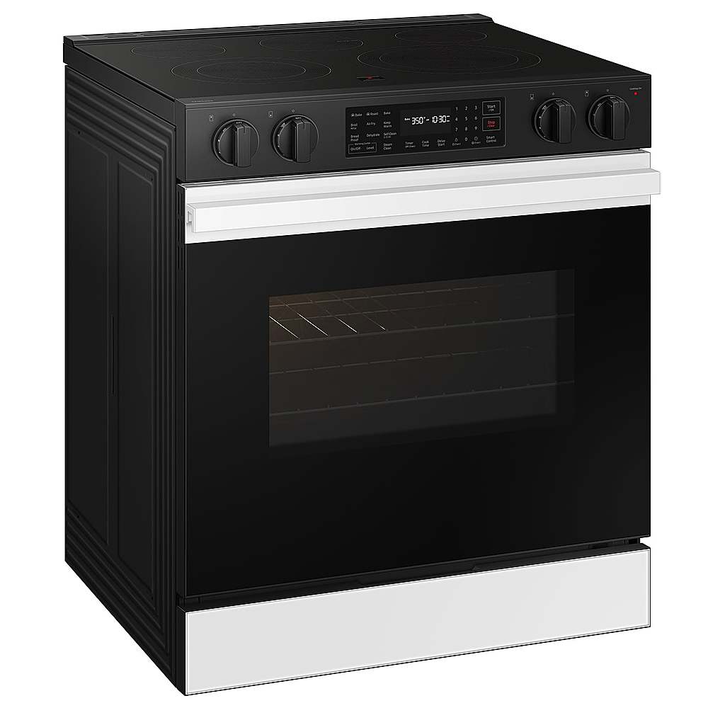 Alt View 12. Samsung - OPEN BOX Bespoke 6.3 Cu. Ft. Slide-In Electric Range with Air Fry - White Glass.