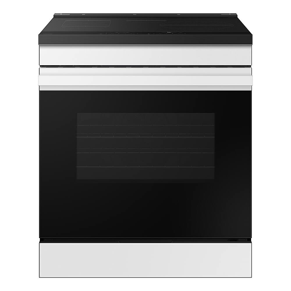 Samsung - OPEN BOX Bespoke 6.3 Cu. Ft. Slide-In Electric Induction Range with Air Fry - White Glass