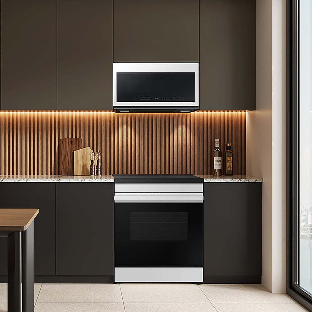 Alt View 11. Samsung - OPEN BOX Bespoke 6.3 Cu. Ft. Slide-In Electric Induction Range with Air Fry - White Glass.