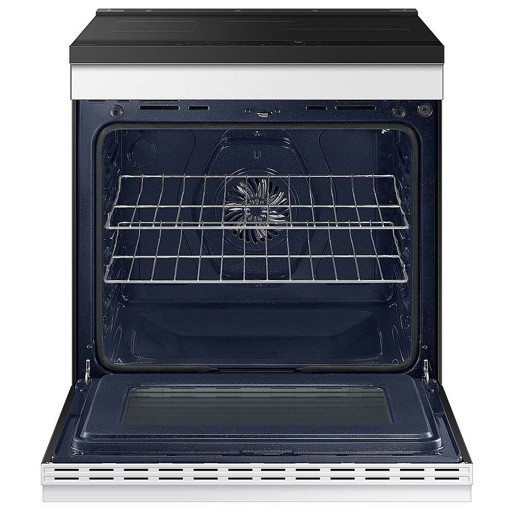 Alt View 14. Samsung - OPEN BOX Bespoke 6.3 Cu. Ft. Slide-In Electric Induction Range with Air Fry - White Glass.
