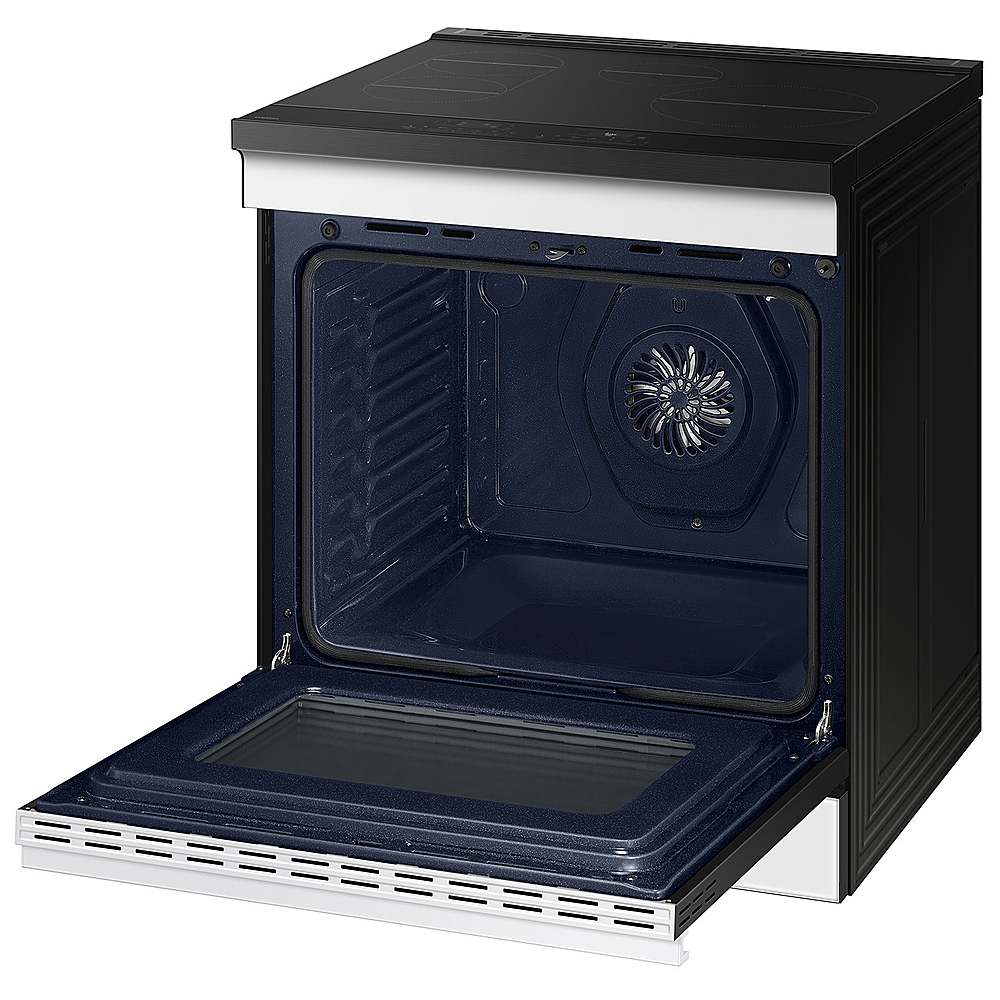 Alt View 16. Samsung - OPEN BOX Bespoke 6.3 Cu. Ft. Slide-In Electric Induction Range with Air Fry - White Glass.