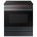 Front. Samsung - OPEN BOX Bespoke 6.3 Cu. Ft. Slide-In Electric Induction Range with Ambient Edge Lighting - Matte Black Steel.