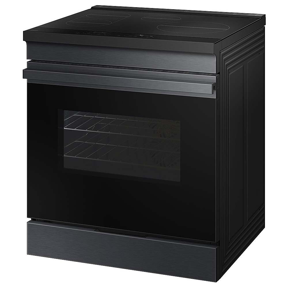 Alt View 12. Samsung - OPEN BOX Bespoke 6.3 Cu. Ft. Slide-In Electric Induction Range with Anti-Scratch Glass Cooktop - Matte Black Steel.
