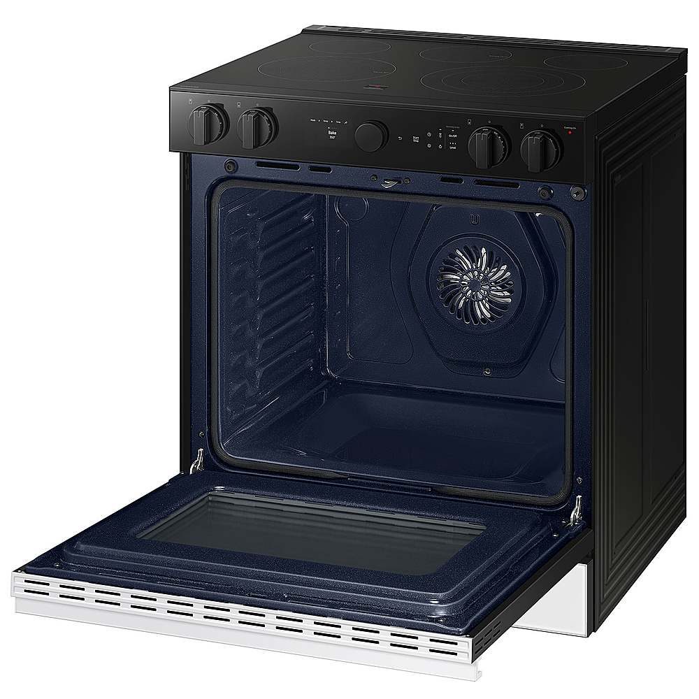 Alt View 16. Samsung - OPEN BOX Bespoke 6.3 Cu. Ft. Slide-In Electric Range with Air Sous Vide - White Glass.