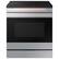 Front. Samsung - OPEN BOX Bespoke 6.3 Cu. Ft. Slide-In Electric Induction Range with Ambient Edge Lighting - Stainless Steel.