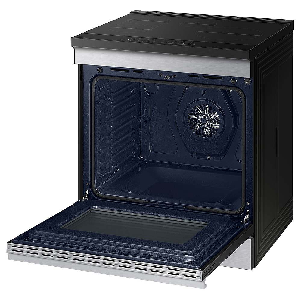 Alt View 16. Samsung - OPEN BOX Bespoke 6.3 Cu. Ft. Slide-In Electric Induction Range with Ambient Edge Lighting - Stainless Steel.