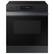 Front. Samsung - OPEN BOX Bespoke 6.3 Cu. Ft. Slide-In Electric Range with Precision Knobs - Matte Black Steel.