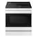 Front. Samsung - OPEN BOX Bespoke 6.3 Cu. Ft. Slide-In Electric Induction Range with AI Home Display - White Glass.