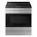 Front. Samsung - OPEN BOX Bespoke 6.3 Cu. Ft. Slide-In Electric Induction Range with AI Home Display - Stainless Steel.