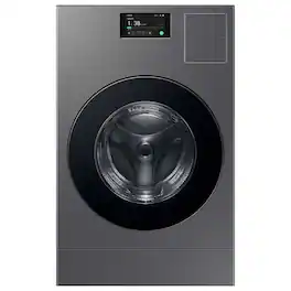 Samsung - OPEN BOX Bespoke AI 5.3 Cu. Ft. All-in-One Washer & Dryer Combo with Super Speed Wash and Ventless Heat Pump Dryer - Dark Steel