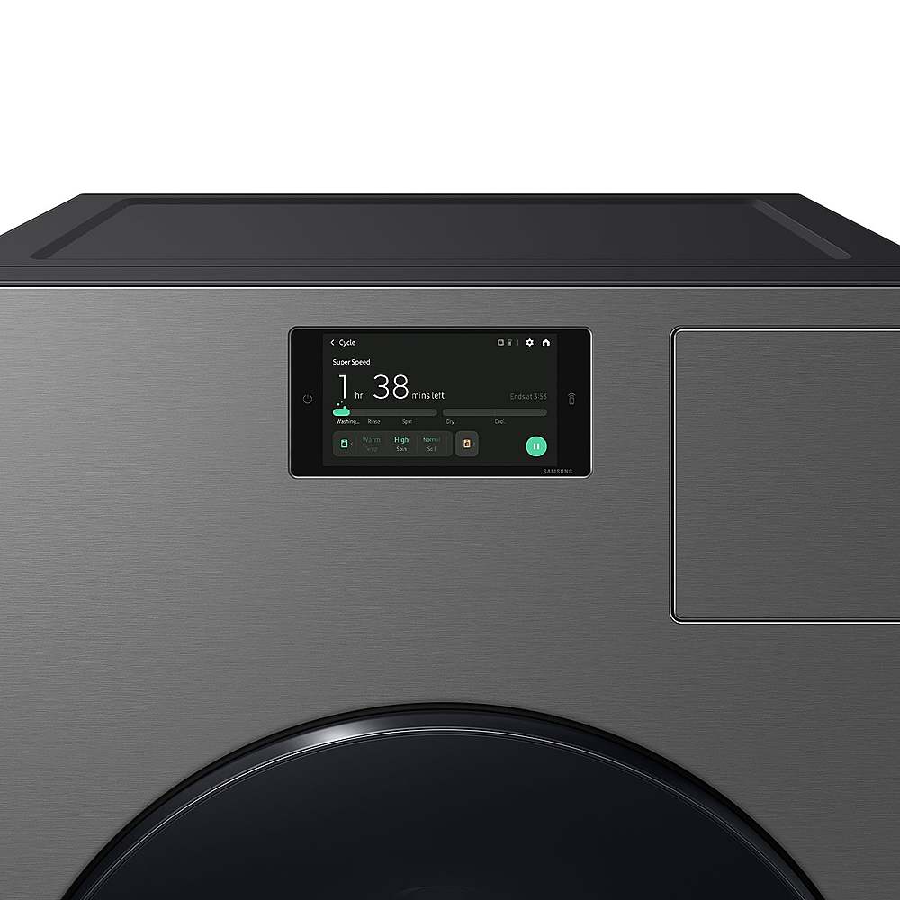 Alt View 15. Samsung - OPEN BOX Bespoke AI 5.3 Cu. Ft. All-in-One Washer & Dryer Combo with Super Speed Wash and Ventless Heat Pump Dryer - Dark Steel.