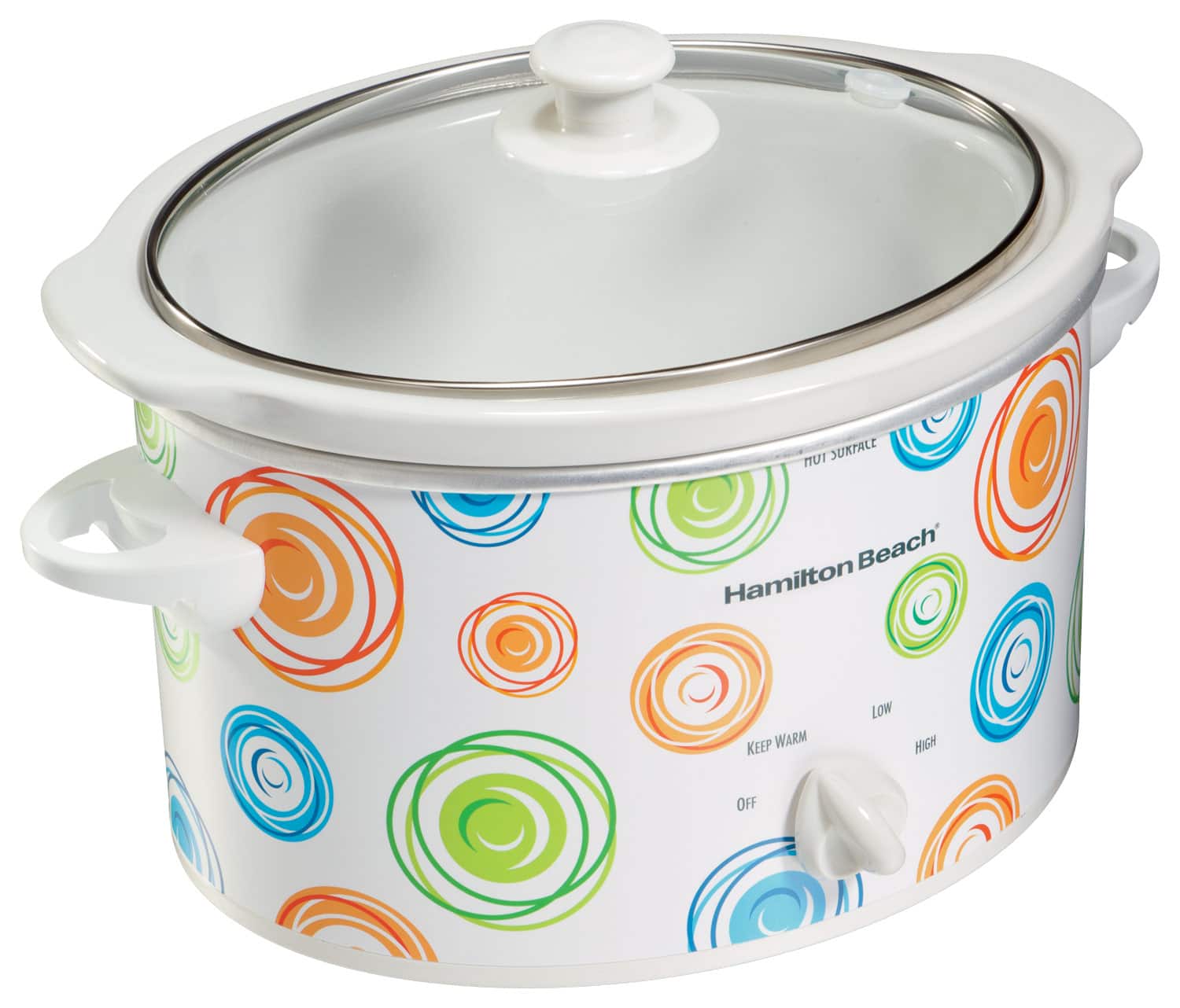 Alt View 12. Hamilton Beach - 3-Quart Slow Cooker - White/Orange/Blue/Green.
