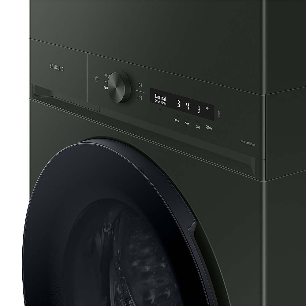 Alt View 16. Samsung - OPEN BOX 5.3 Cu. Ft. Washer with AI OptiWash and 7.6 Cu. Ft. Electric Dryer - Satin Green.