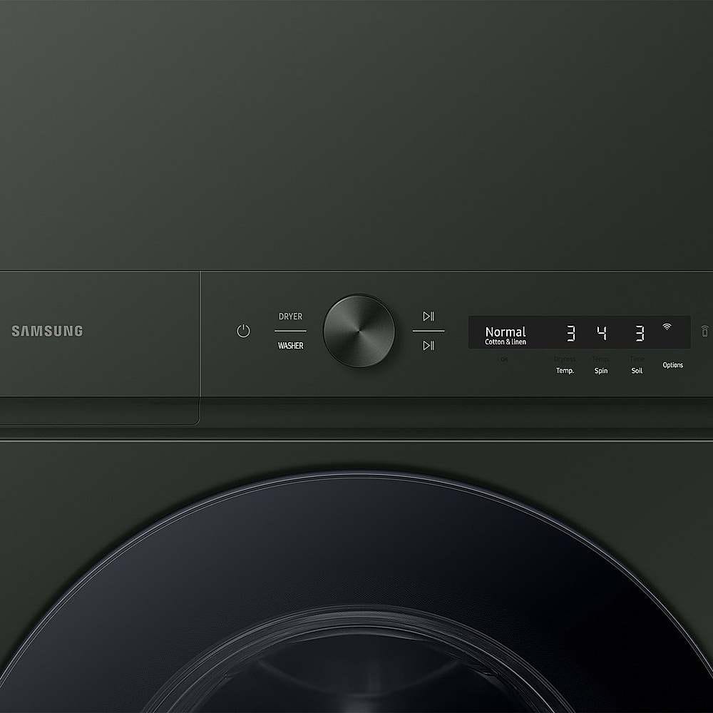 Samsung OPEN BOX 5.3 Cu. Ft. Washer with AI OptiWash and 7.6 Cu. Ft. Electric Dryer Satin Green