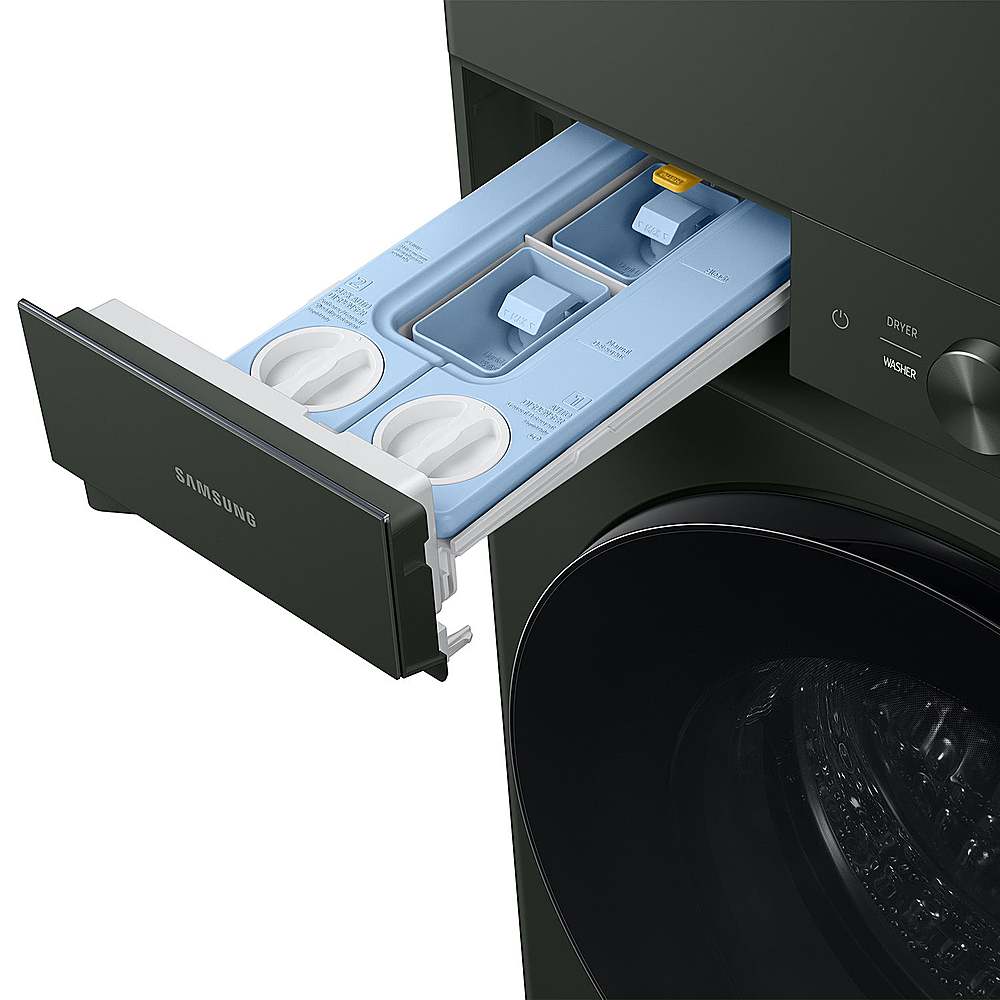 Alt View 18. Samsung - OPEN BOX 5.3 Cu. Ft. Washer with AI OptiWash and 7.6 Cu. Ft. Electric Dryer - Satin Green.