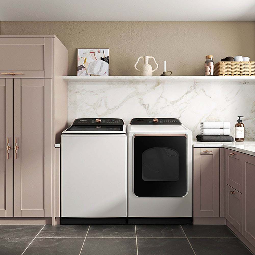 Alt View 11. Samsung - OPEN BOX 5.5 Cu. Ft. High-Efficiency Smart Top Load Washer with Auto Dispense System - Ivory.