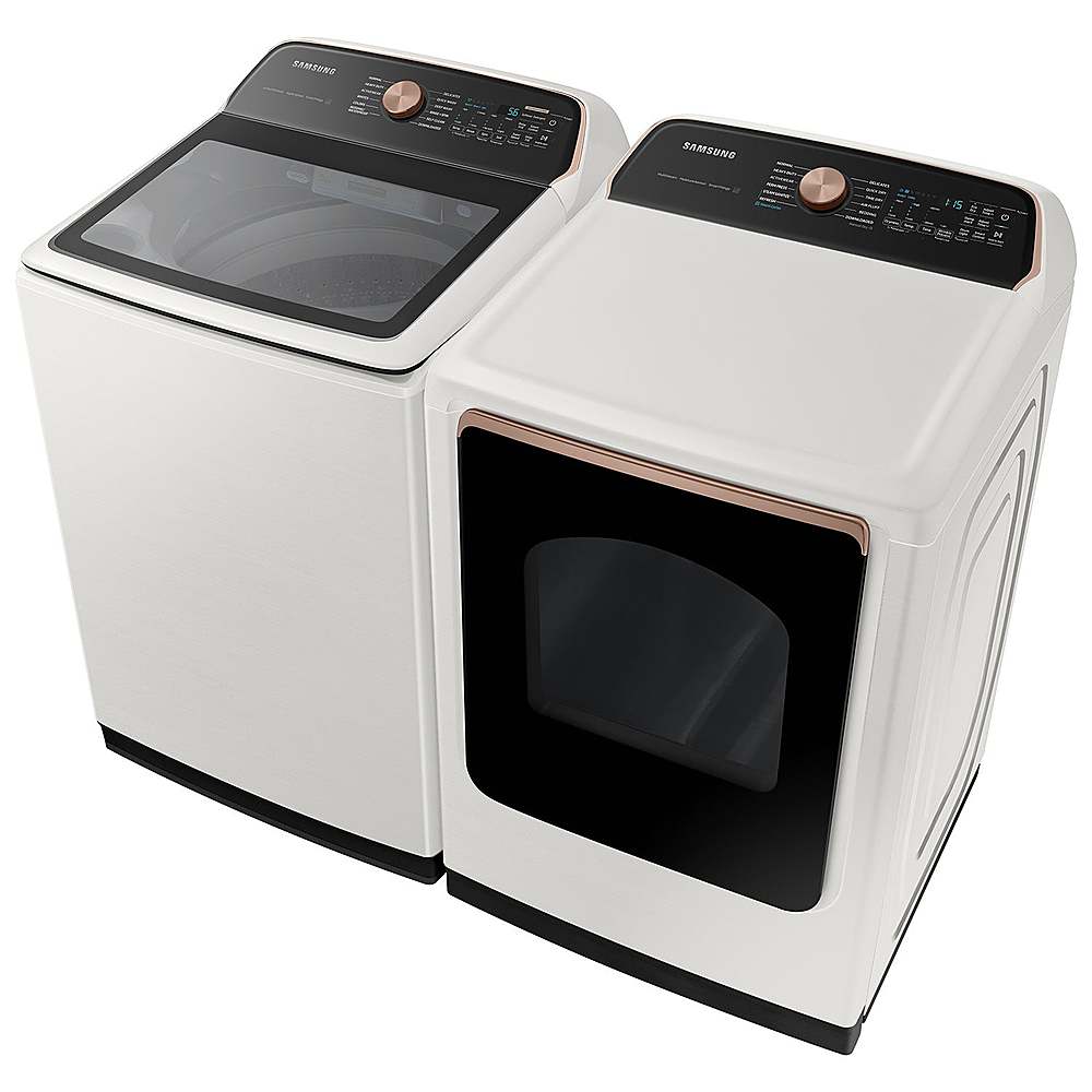 Alt View 22. Samsung - OPEN BOX 5.5 Cu. Ft. High-Efficiency Smart Top Load Washer with Auto Dispense System - Ivory.