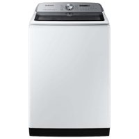 Samsung - OPEN BOX 5.2 Cu. Ft. High-Efficiency Smart Top Load Washer with Super Speed Wash - White - Front_Zoom