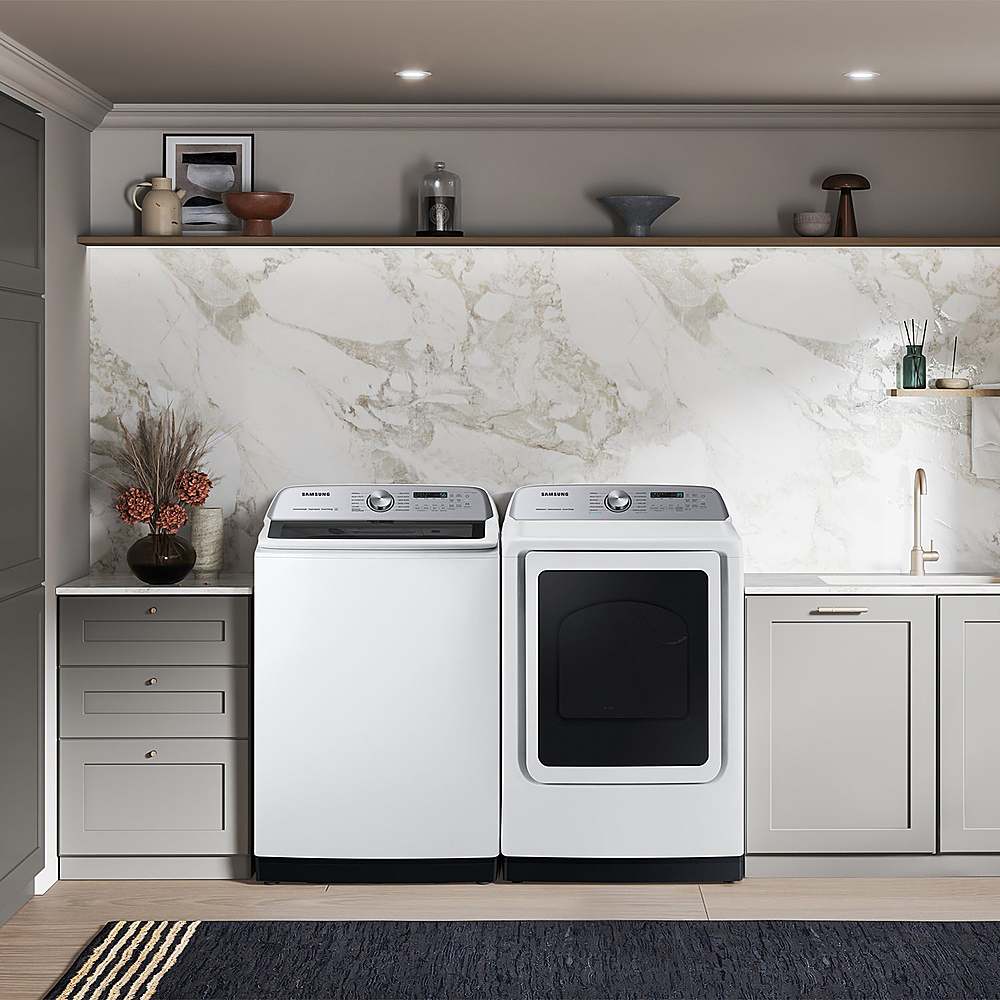 Alt View 11. Samsung - OPEN BOX 5.2 Cu. Ft. High-Efficiency Smart Top Load Washer with Super Speed Wash - White.