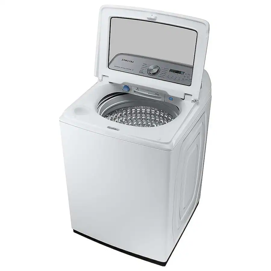 Top Wash Powder Samsung 5.2 Cu. Ft. High Efficiency Smart Top Load Washer with Super ...