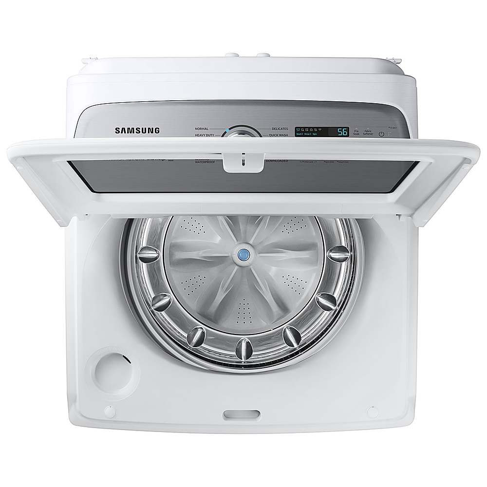 Alt View 15. Samsung - OPEN BOX 5.2 Cu. Ft. High-Efficiency Smart Top Load Washer with Super Speed Wash - White.