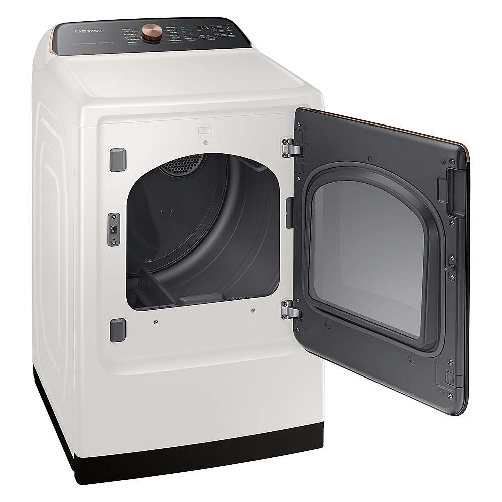 Alt View 13. Samsung - OPEN BOX 7.4 Cu. Ft. Smart Gas Dryer with Steam and Sensor Dry - Ivory.