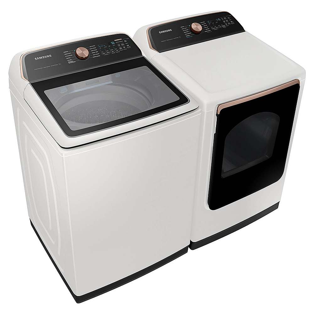 Alt View 19. Samsung - OPEN BOX 7.4 Cu. Ft. Smart Gas Dryer with Steam and Sensor Dry - Ivory.