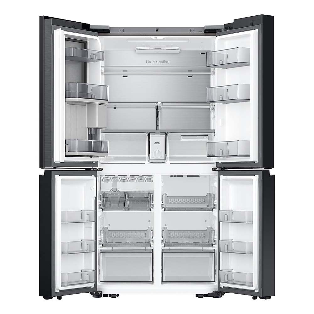 Alt View 15. Samsung - OPEN BOX Bespoke 29 Cu. Ft. 4-Door Flex French Door Smart Refrigerator with AI Family Hub+ and AI Vision Inside - Stainless Steel.