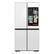 Front. Samsung - OPEN BOX Bespoke 23 Cu. Ft. 4-Door Flex French Door Counter Depth Refrigerator with AI Family Hub+ and AI Vision Inside - White Glass.
