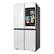 Alt View 14. Samsung - OPEN BOX Bespoke 23 Cu. Ft. 4-Door Flex French Door Counter Depth Refrigerator with AI Family Hub+ and AI Vision Inside - White Glass.