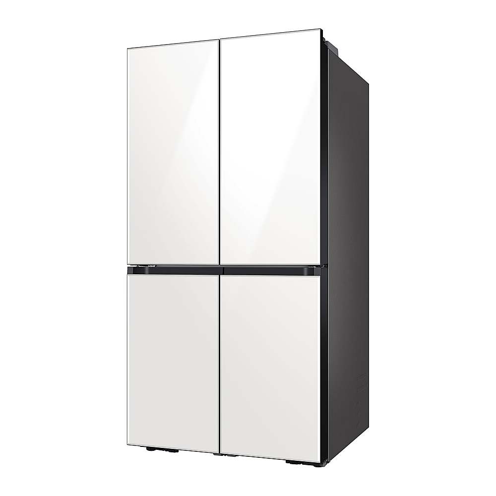 Alt View 15. Samsung - OPEN BOX Bespoke 23 Cu. Ft. 4-Door Flex French Door Counter Depth Refrigerator with Beverage Center - White Glass.