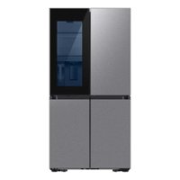 Samsung - Bespoke 29 Cu. Ft. 4-Door Flex French Door Refrigerator with Beverage Zone and Auto Open Door - Stainless Steel - Front_Zoom