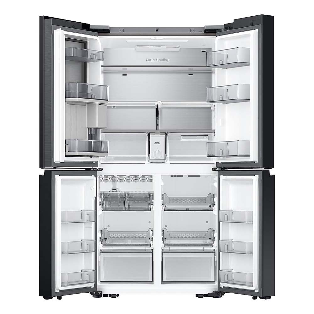Alt View 15. Samsung - OPEN BOX Bespoke 23 Cu. Ft. 4-Door Flex French Door Counter Depth Refrigerator with AI Family Hub+ and AI Vision Inside - Stainless Steel.