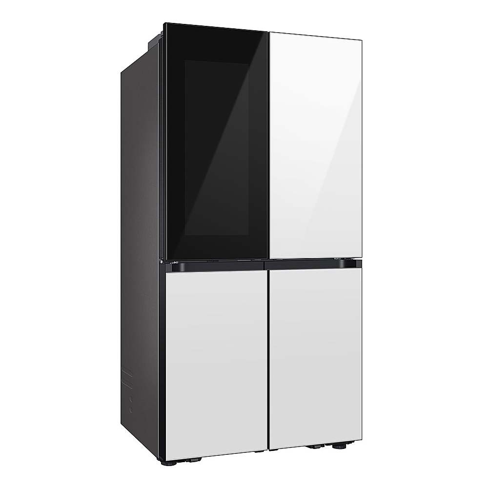 Alt View 13. Samsung - OPEN BOX Bespoke 29 Cu. Ft. 4-Door Flex French Door Refrigerator with Beverage Zone and Auto Open Door - White Glass.