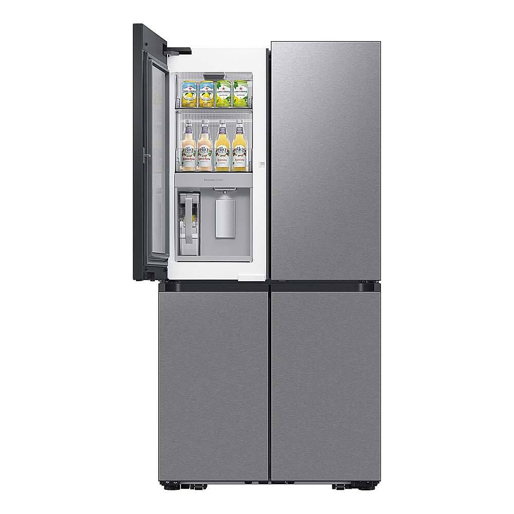 Alt View 11. Samsung - OPEN BOX Bespoke 23 Cu. Ft. 4-Door Flex French Door Counter Depth Refrigerator with Beverage Zone and Auto Open Door - Stainless Steel.