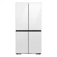 Samsung - OPEN BOX Bespoke 23 Cu. Ft. 4-Door Flex French Door Counter Depth Refrigerator w/ Beverage Center-panels sold separately - Custom Panel Ready - Angle_Zoom