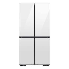 Samsung - OPEN BOX Bespoke 23 Cu. Ft. 4-Door Flex French Door Counter Depth Refrigerator w/ Beverage Center-panels sold separately - Custom Panel Ready